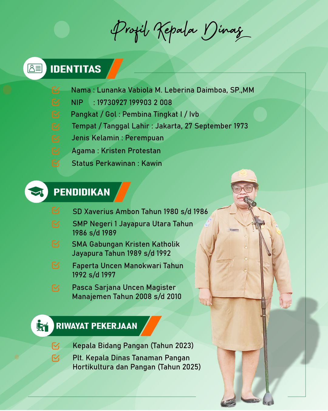 Profil Kepala Dinas